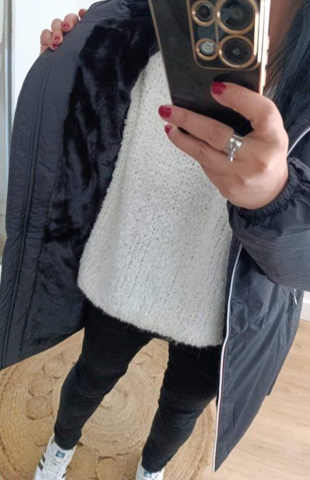Softy - Parka fourrée noire _ S M L ou XL