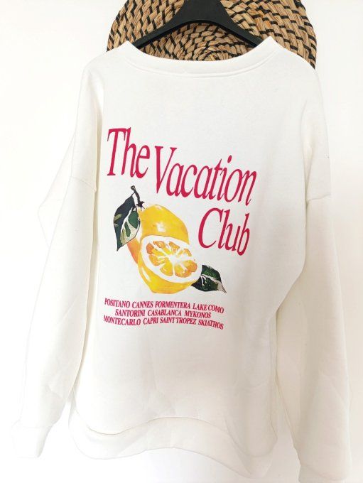 Sweat tendance citron écru , t. Unique jusqu'au 42