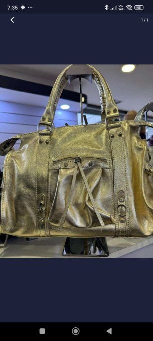 Sac ciaga grand format en noir brillant , noir used, argenté , chrome , bronze ou doré !