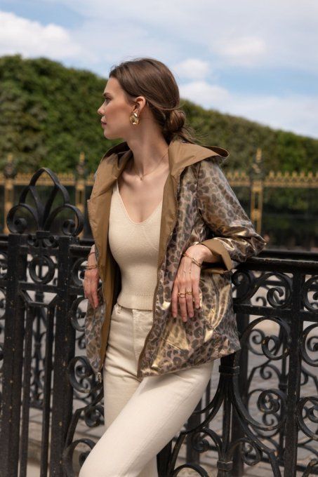 Laura JO - Parka Camel réversible Léo modèle court réf 20047