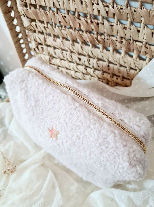 Cia Boum - Pochette Teddy écru avec étoile 