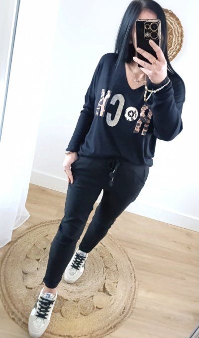 Pull inscription ROCK jusqu'au 44 taille unique 
