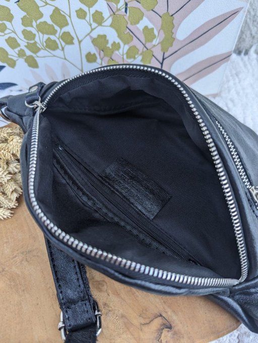 Sac banane en cuir brillant divers coloris  Doré, Bronze, Argenté, Noir, Chocolat , Rose nude 