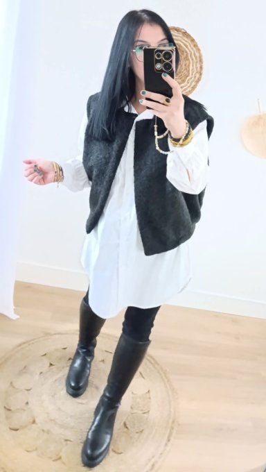 Chemise blanche coupe mi longue 