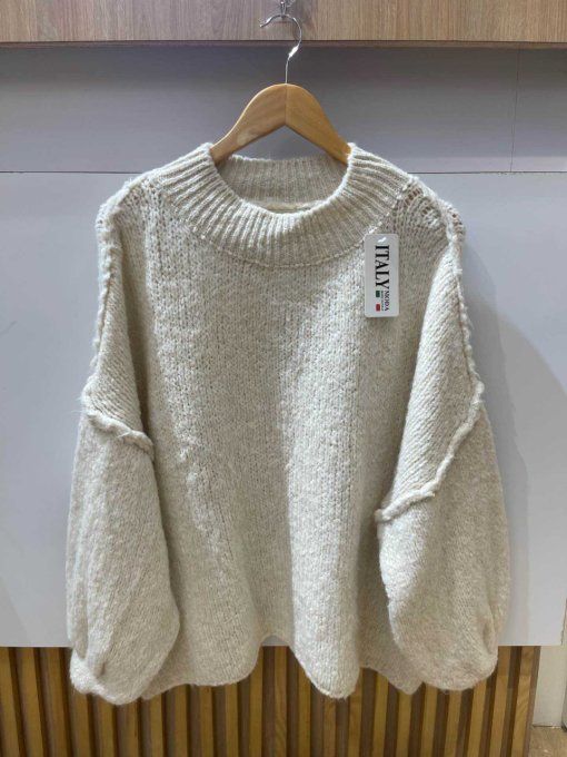 Pull tendance coutures oversize jusqu'au 46 
