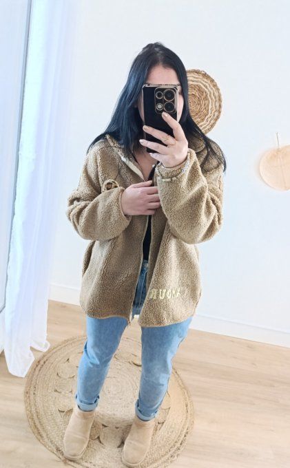Veste polaire zippée camel Amour jusqu'au 44 