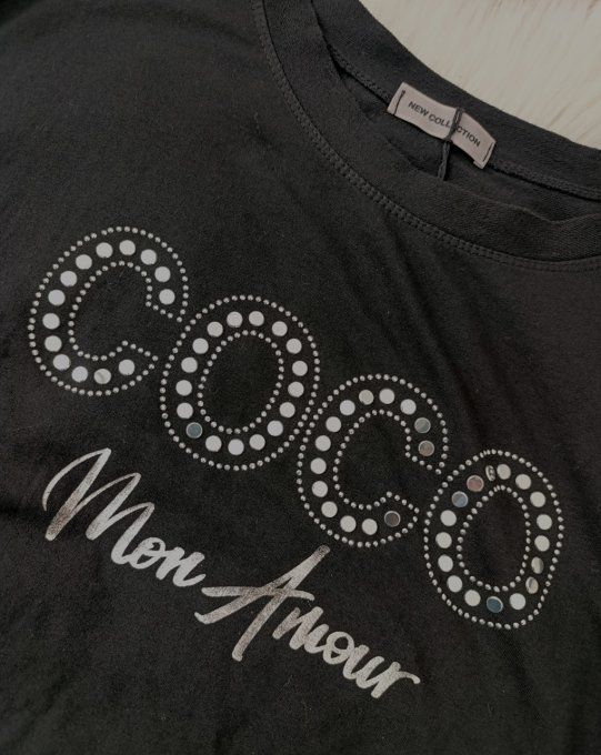 Sweat inscription Coco mon amour Kaki ou noir 