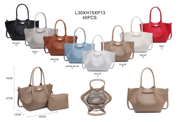 Sac inspi DeMellier en simili cuir  noir ou crème 