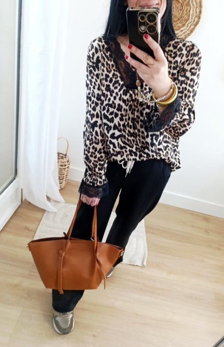Joli sac esprit Polene camel m