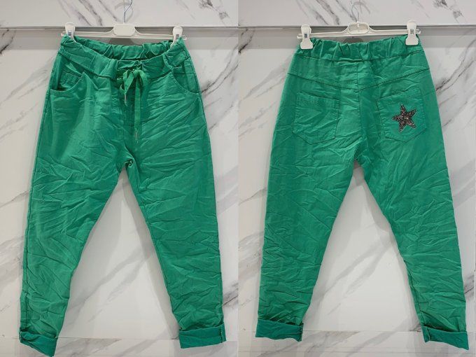 Pantalon magique étoile fesse droite, divers coloris , taille unique jusqu'au bon 42 extensible - Co