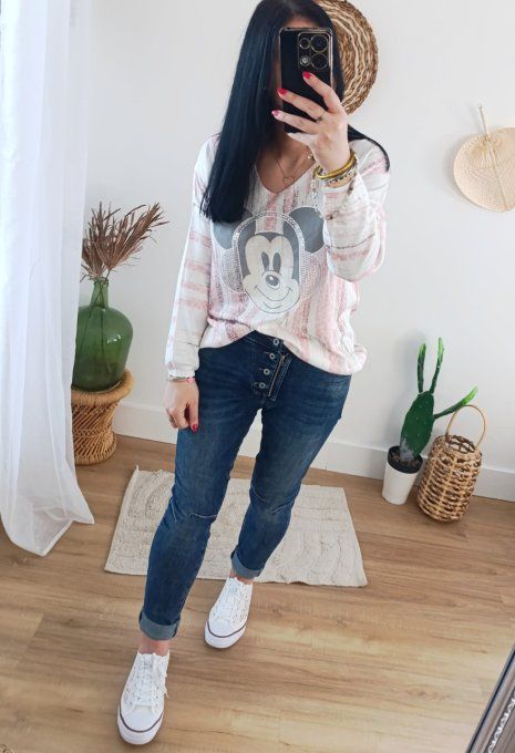 Pull Mickey et ses écouteurs  jusqu'au 42 taille unique