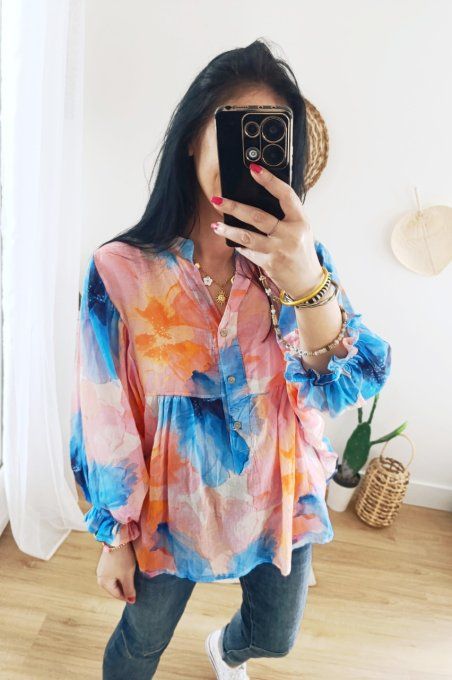 Blouse colorée taille unique jusqu'au 44 