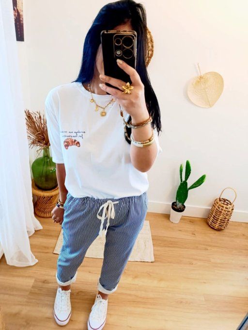 Pantalon magique rayé anglaise jusqu'au 44  3 coloris 