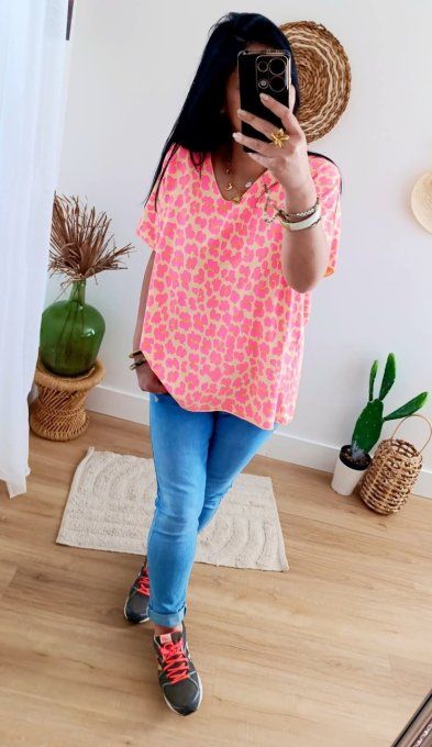 Top fluo léopard 2 variantes t.u jusqu'au 44 46