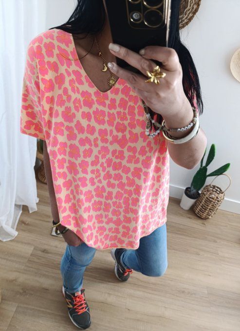 Top fluo léopard 2 variantes t.u jusqu'au 44 46
