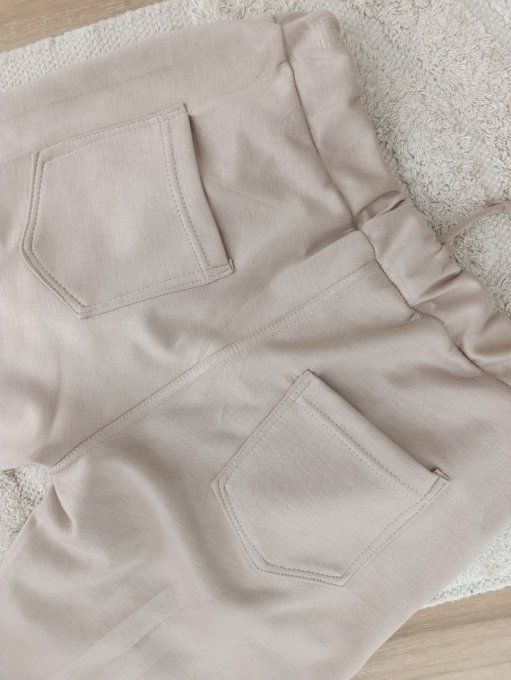 Pantalon jogging beige inscription Min Min beige 