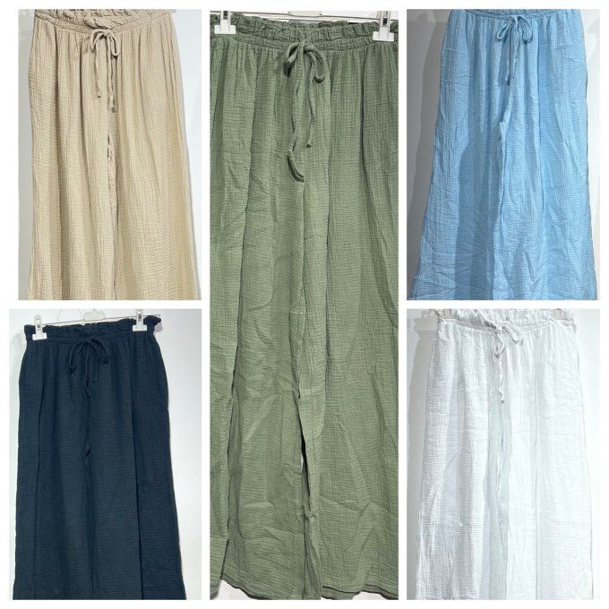 Pantalon en gaze de coton idéal pour 40 42 44