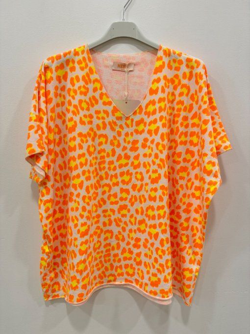 Top fluo léopard 2 variantes t.u jusqu'au 44 46