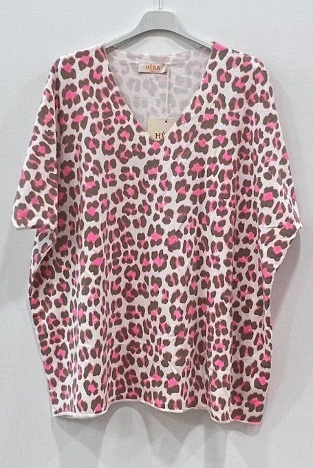Top fluo léopard 2 variantes t.u jusqu'au 44 46