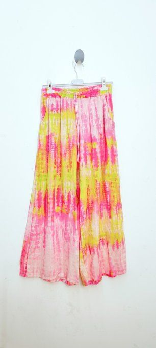 Pantalon en lin coloré t.u jusqu'au 42