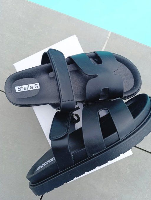 Mules noir H inspi 