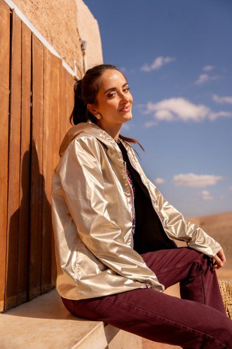Parka réversible kaki et doré Laura Jo - S au XL 