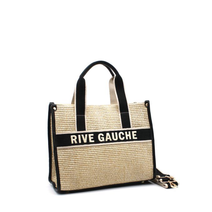 Sac dupe inscription Rive gauche camel ou noir 