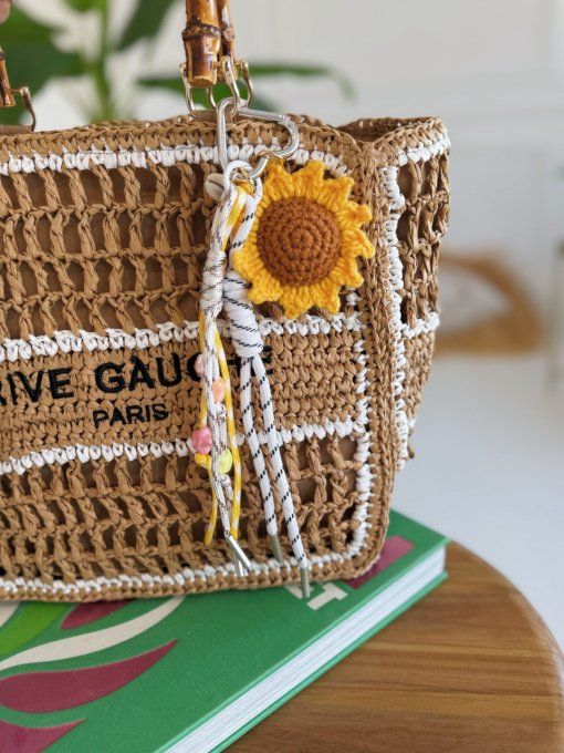 Sac estival inscription rive gauche petit format  inscription - noir ou blanc 