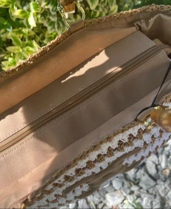 Sac estival dupe Céline blanc ou beige 