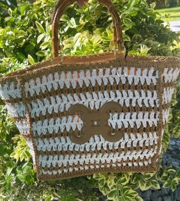 Sac estival dupe Céline blanc ou beige 