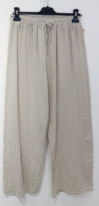 Pantalon uni en coton 3 coloris - T.U jusqu'au 42 44