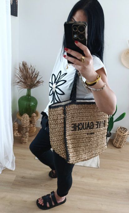 Grand Sac rive gauche raphia Nouvelle collection 
