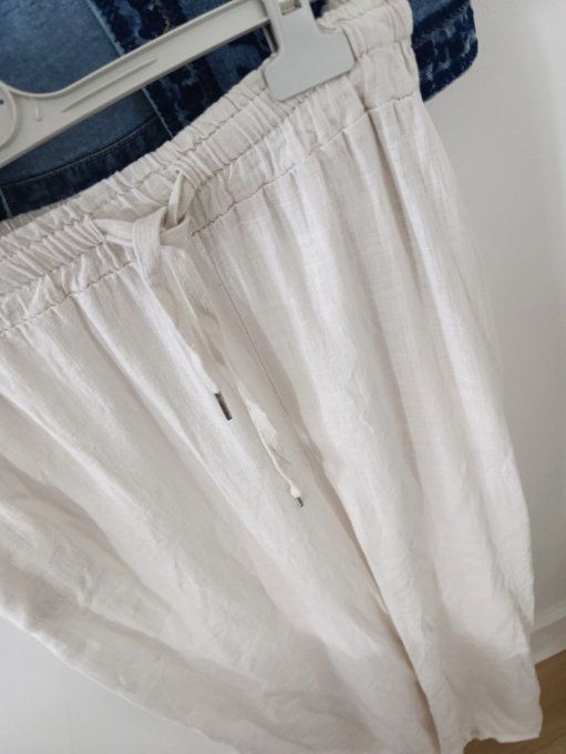 Pantalon avec LIN , poches sur le côté noir ou vert bresil - T.U jusqu'au 42 