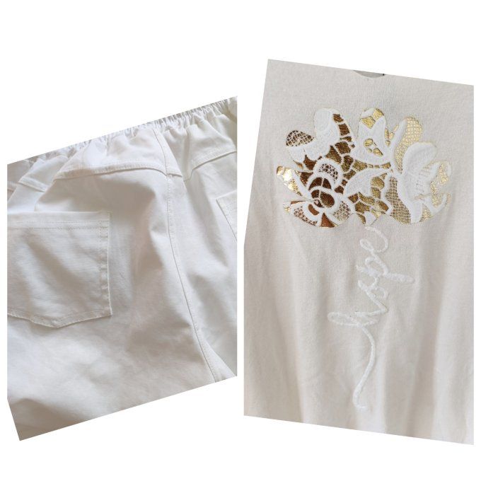 Pantalon magique beige poches filets jusqu'au 44  t.u - Copie