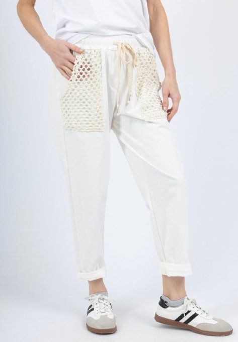 Pantalon magique beige poches filets jusqu'au 44  t.u - Copie