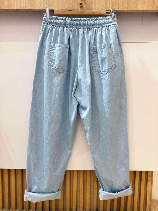 Pantalon effet jean coupe ample jusqu'au 44 t.u