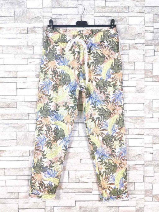 Pantalon magique fleuri 2 variantes jusqu'au 42 taille unique