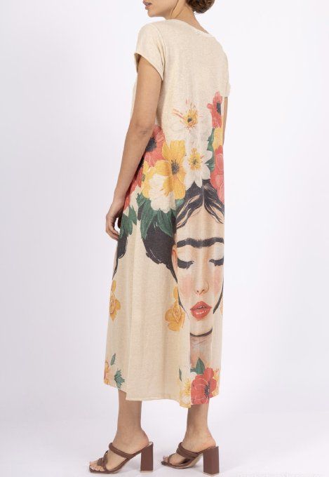 Robe longue Frida même imprimé devant et derrière jusqu'au 42