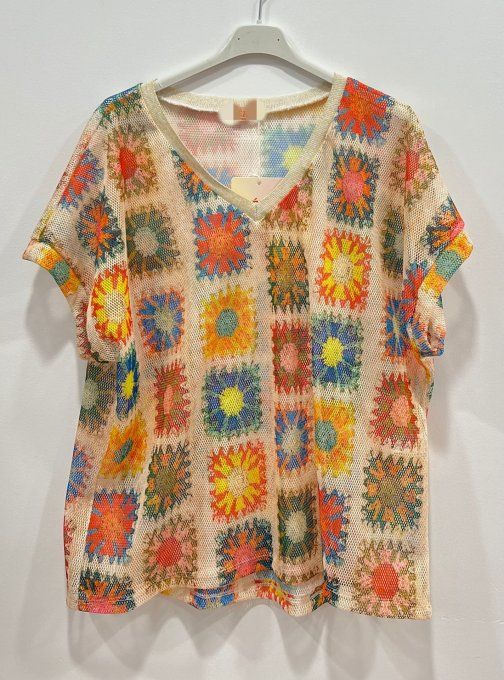 Top soleil légèrement transparent taille unique jusqu'au 42