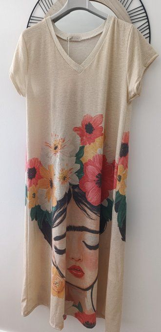 Robe longue Frida même imprimé devant et derrière jusqu'au 42
