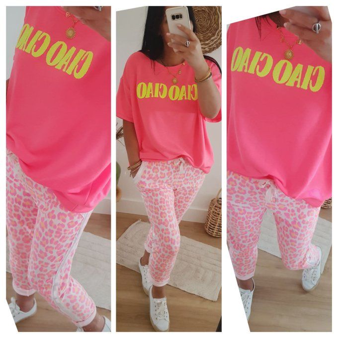 Pantalon magique jog imprimé léopard 2 coloris t.u 36 jusqu'au 42  -