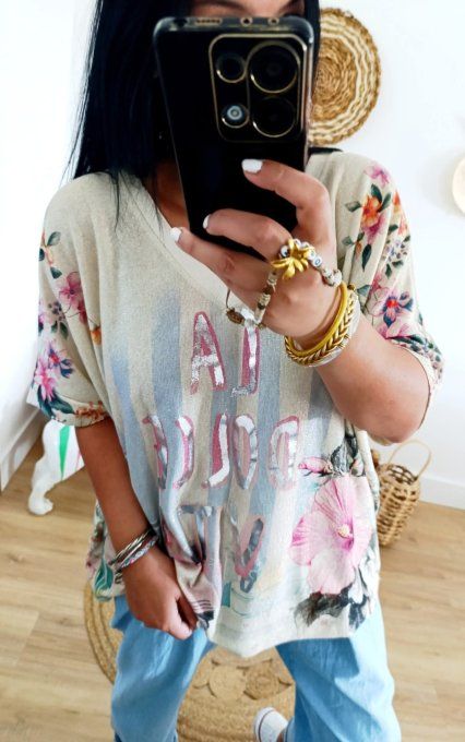 Top Dolce Vita oversize lurex  jusqu'au 48 