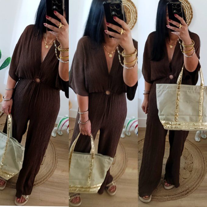 Sac dupe Vanessa Bruno Beige sequins dorés