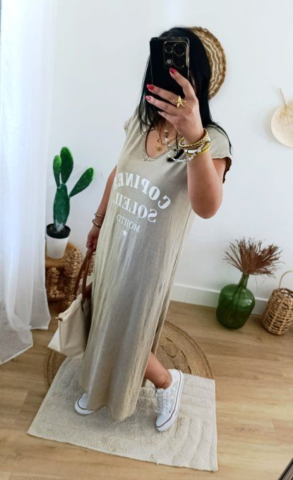 Robe longue tee shirt Copines soleil mojito t.u 36/42