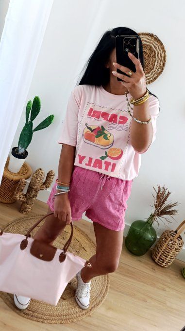 Tee shirt inscription Capri Italy t.u 36 au petit 42