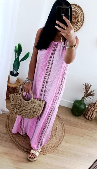 Robe longue colorée poches sur le côté t.u 36/44