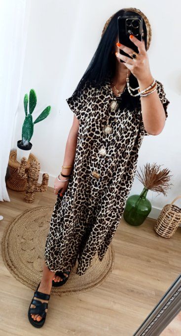 Chemise robe imprimé animal t.u 36/46