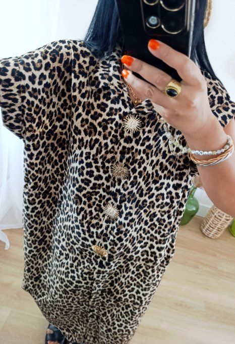 Chemise robe imprimé animal t.u 36/46