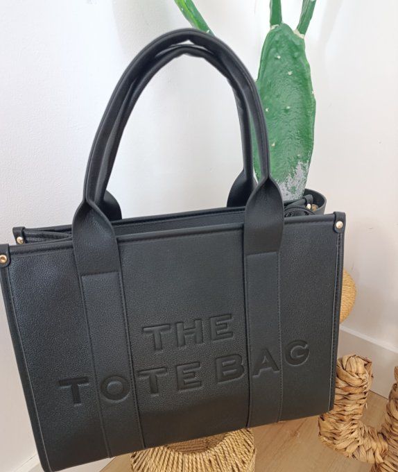 Sac inscription The tote bag noir 