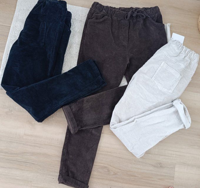 Pantalon jogging velours 3 coloris t.u 36/40